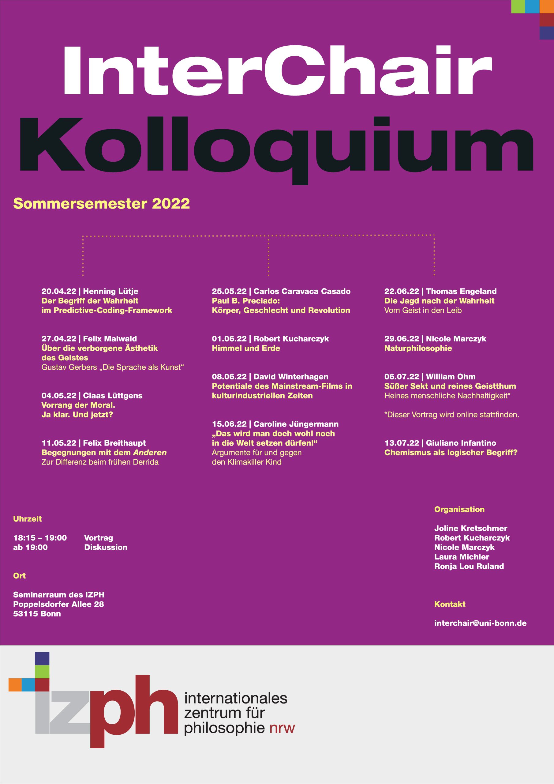 InterChair Kolloquium Sommersemester 2022