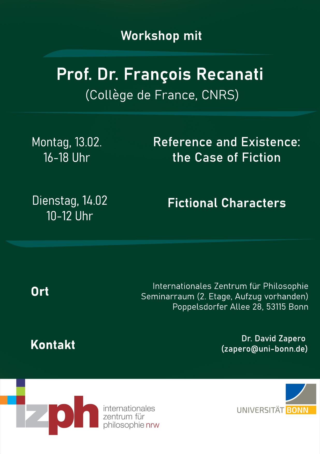 Workshop mit Prof. Dr. François Recanati