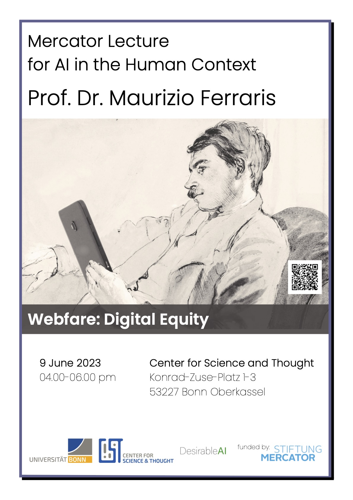 Mercator Lecture for AI in the Human Context: Prof. Dr. Maurizio Ferraris